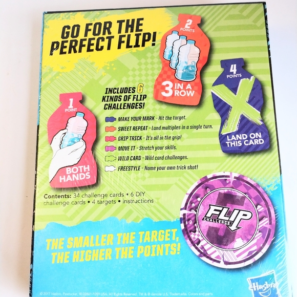 Hasbro Flip Challenge Grab A Bottle In Start Flipping 40 Awesome Challenges - Picture 4 of 7